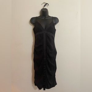 Dress - Nicole Miller - Silk Black Tuxedo Dress - Size 6 Great Condition